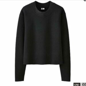 UNIQLO U ミラノリブクルーネックセーター　ブラック　L