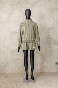 【SAUNATIGER】Ledies Pile Half Zip Pull over Khaki