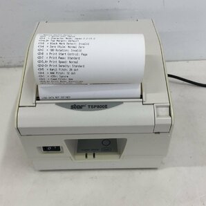 STAR TSP800 Ⅱサーマルレシートプリンタ 簡易チェック(セルフ印字確認)済み（管２F)の画像2