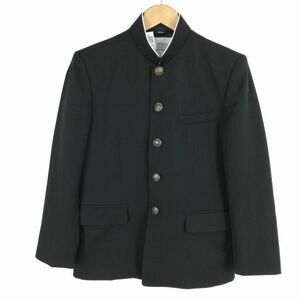 学生服 学ラン 160A 男子 富士ヨット 上着 ウール混 標準型学生服 ラウンドカラー カシドス 黒 中古 ランクB a3 JJ5461