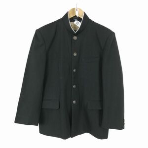 学生服 学ラン 170A 男子 上着 ウール混 標準型学生服 ラウンドカラー カシドス 黒 中古 ランクC a3 JJ5503