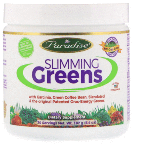 Paradise Herbs, Slimming Greens( abrasion ming green z),182g green & super hood green leaf vegetable Blend 