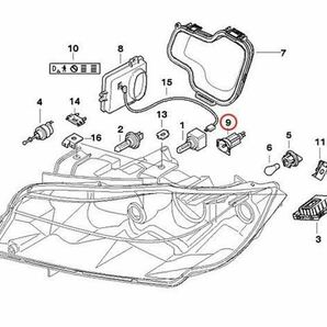 BMW スモールランプバルブ イカリング E90 E91/320i 323i 325i 325xi 330i 330xi 335i 63117161444の画像6