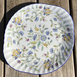 英国王室御用達　MINTON HADDON HALL BLUE B&Bプレート S 送料無料