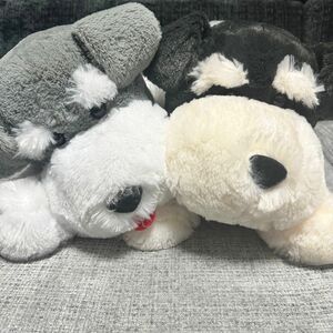 くったり シュナウザー 寝そべり ウルトラBIG ぬいぐるみ ブラック グレー セット 犬 ドッグ アミューズメント 