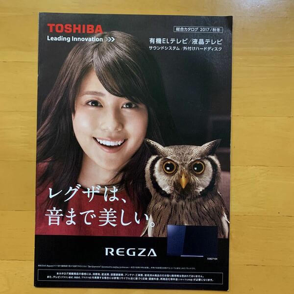 有村架純 東芝 TOSHIBA REGZA カタログ