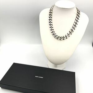 3/21ID-G2107★サンローランSAINTLAURENT/ネックレス necklace/accessoryアクセサリー/L/シルバーカラー/EA5/EB4