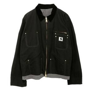 Carhartt WIP sacai Reversible Duck Jacket Black Gray 1 カーハート WIP サカイ リバーシブル ダック ジャケット ブラック グレーの画像1