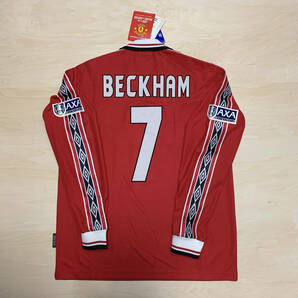 1998 1999 マンチェスター・ユナイテッド ベッカム ユニフォーム 新品 3冠 FAカップ イングランド アンブロ Manchester Beckham 98 99 Newの画像2