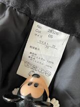 2403004(送料込¥488)タキヒョー ギャザー ひざ丈 ブラック スカート W70_画像4