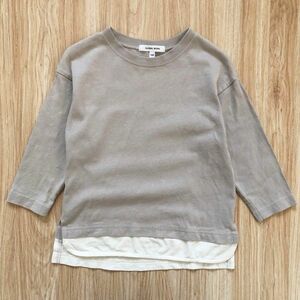 GLOBALWORK グローバルワーク 子供 子供服 キッズ 男の子 トップス レイヤード ロンT ベージュ グレージュ 100