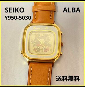 稀少品 SEIKO ALBA セイコー アルバ Y950-5030 腕時計 クォーツ 稼働品 ディズニー 1980年代