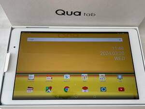 中古品 判定○ au Qua tab 02 キュアタブ タブレット HWT31 SLA エアリーブルー android