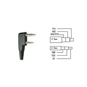 国内即日発送可 ・F型 イヤホンマイク 無線機用トランシーバー用 BAOFENG用・KENWOOD用・UV-5R UV-5RA・UV-5RE・BF-8W・JP03の画像2