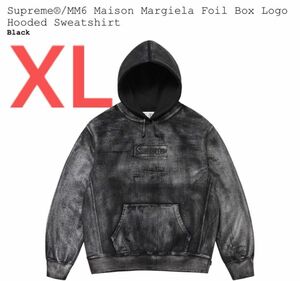 Supreme x MM6 Maison Margiela Foil Box Logo Hooded Sweatshirt 