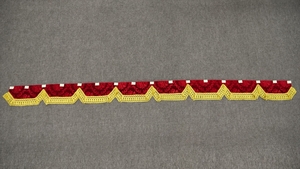  передний занавески двусторонний Laurel красный красный большой ширина 2200 длина 150 прямоугольник текстильная застёжка есть фланец Gold 