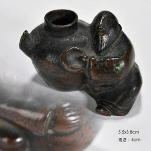 中国美術 古銅製 水滴 書道具 唐銅・唐物 br10094