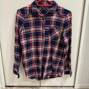 INGNI イング フランネルシャツ Mサイズ 綿100 赤紺白チェック シャツ