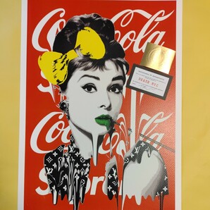 DEATH NYC 世界限定100枚 アートポスター オードリーヘプバーン coca-cola コカコーラ イエローリボン Banksy バンクシー 現代アートの画像4