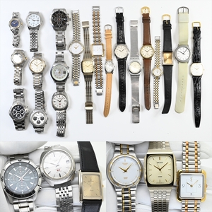 5●美品 SEIKO/WALTHAM/CITIZEN/EXCEED/YSL/TECHNOS/ELGIN/CK/SWATCH 腕時計20点セット売り クオーツ ソーラー電波 大量まとめ売りジャンク