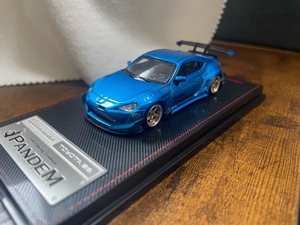 1/64 ignition model イグニッションモデル PANDEM TOYOTA 86 V3 Blue Metallic カスタム品