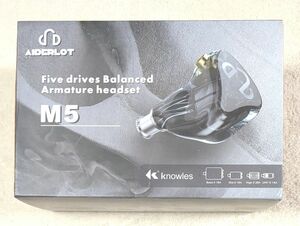 AIDERLOT M5 5BA (Knowles 1+4) フィルター3種 MMCX - 3.5mm 銀メッキケーブル2種