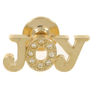 A9667◆【(AVON)】◆ JOY ロゴ クリスマス エイボン ◆ ヴィンテージ タックピン ブローチ ◆