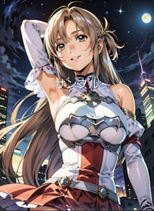 28 ソードアートオンライン SAO アスナ 結城 明日奈 同人 ポスター A4 サイズ 光沢 イラスト アート アニメ グラビア ファンアート