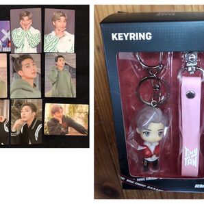BTS RM Tiny TAN KEY RING キーリング キーホルダー MIC DROP 公式 カード トレカ フィギュア