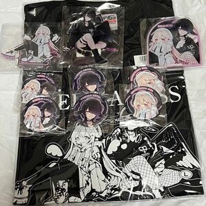 dmmオンクレ　限定　桃園りえる　＆　闇乃あびす　Tシャツ　アクスタ　缶バッジ　（2セット）コンプセット