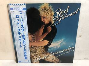 40324S 帯付12inch LP★ロッド・スチュワート/ROD STEWART/BLONDES HAVE MORE FUN★P-10602W