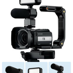 2023新着ビデオカメラ 5Kデジタルビデオカメラ vlogカメラDVレコーダー WIFI機能の画像9