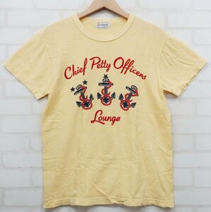 4T1713■クリックポスト対応■バズリクソンズ CHIEF PETTY OFFICERS LOUNGE 半袖ビンテージスラブTシャツ BUZZ RICKSON'S