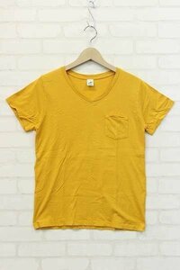 2T0874# click post correspondence commodity #Niche pigment dyeing V neck T-shirt nichi