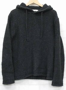 3T4224■nonnative WORKER HOODED PULLOVER SHETLAND WOOL YARN ニットパーカー