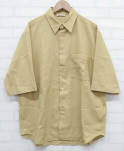 7T0755■AURALEE HARD TWIST WOOL DOBBY HALF SLEEVED SHIRTS A21SS02KW オーラリー ウールドビーシャツ