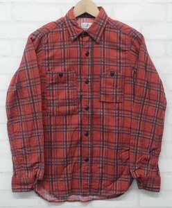 6T2343■FWK ENGINEERED GARMENTS WORK SHIRT MADRAS PLAID SIZE0 エンジニアードガーメンツ 長袖マドラスチェックワークシャツ レディース