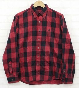 4T2343■SOPHNET 16AW FLANNEL BLOCK CHECK B.D SHIRT ソフネット フランネルブロックチェックボタンダウンシャツ