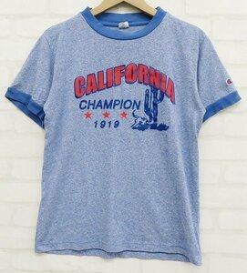 6T5487【クリックポスト対応】 チャンピオン CALIFORNIA 半袖リンガーTシャツ バータグ 復刻 Champion