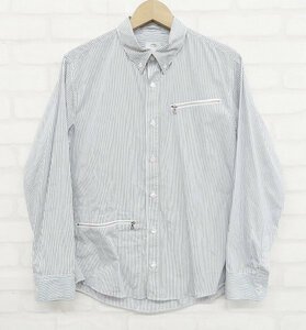 6T0572【クリックポスト対応】visvim ストライプジップシャツ VS0001349