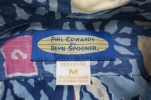 6T7712【クリックポスト対応】 PHIL EDWARDS BY REYN SPOONER 半袖プルオーバーコットンアロハシャツ ハワイ製 フィルエドワーズ レインス_画像3