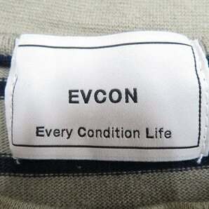 7T1375■EVCON ボーダーカットソー エビコン Tシャツの画像3