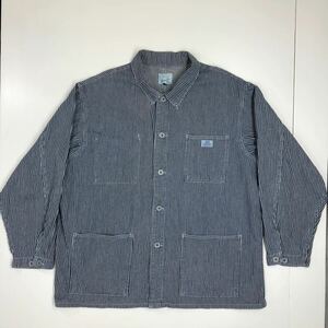 Workmaster Johnbull ワークマスター ジョンブル　カバーオール　ヒッコリー　ビンテージ　ストライプ　90s メンズ　Mサイズ　33-53a