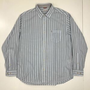 hush puppies ハッシュパピー　長袖シャツ　ストライプ　メンズ　大きいサイズ　LL(XL)サイズ　33-92a