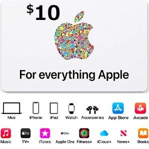 USA版 iTunes $10 card ギフトカード コード 10ドル 北米 コード渡しの画像1