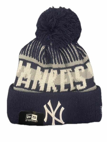 ヤンキース　ボンボンニット帽　NEWYORK YANKEES ボンボンビーニー ニット帽