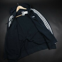 新品★adidas/アディダス/フレンチテリー スリーストライプス フルジップパーカーG91/471紺/XO【2XL】_画像7