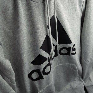 新品★アディダス/adidas/ESSENTIALSフレンチテリービッグロゴプルパーカー217/541灰/XO【2XL】の画像9