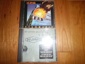 「炎のターゲット　日本盤」「VALUE　DEF　LEPPARD　GREAST　HITS　輸入盤」　デフレパード