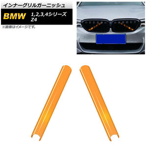 AP インナーグリルガーニッシュ オレンジ ABS樹脂製 AP-FG490-OR 入数：1セット(2個) BMW 1シリーズ F20/F21 2011年～2019年